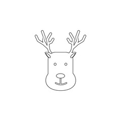 Deer icon. Element of chrismas for mobile concept and web apps icon. Outline, thin line icon for website design and development, app development
