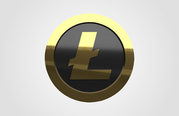 Cryptocurrencies Lite Coin 3D Render