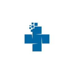 Health care and medical logo design with using cross icon medical icon symbol template