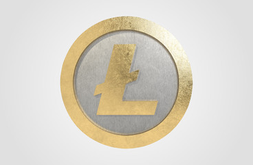 Cryptocurrencies Lite Coin 3D Render