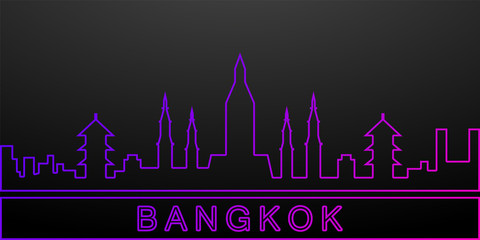 Bangkok detailed skyline nolan icon. Elements of cities set. Simple icon for websites, web design, mobile app, info graphics