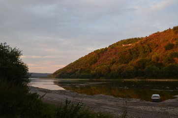 sunset on the lake