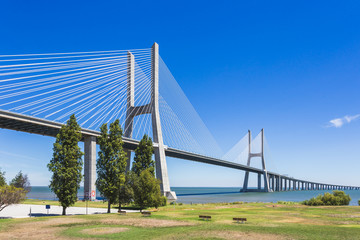 Vasco de Gama Bridge in Lisbon, Portugal