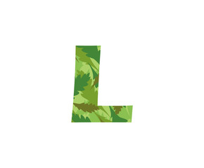 Tropical Jungle Leaves Logo Letter L Icon. L Letter Design Vector Forest Tropical Leaves Logo Icon.