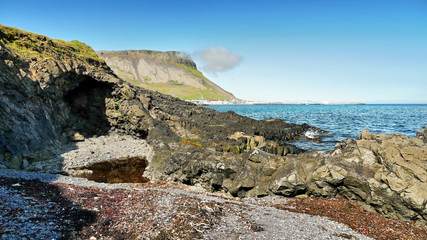 Sea and rocks. Iceland