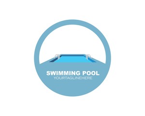 swimming pool  icon logo vector illustration design
