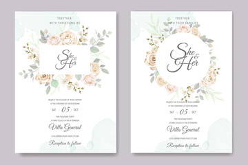 beautiful wedding invitation card template