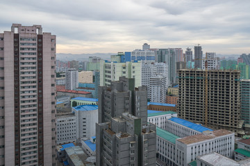 City skyline, Pyongyang, Democratic People's Republic of Korea (DPRK), North Korea	