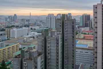 City skyline, Pyongyang, Democratic People's Republic of Korea (DPRK), North Korea	
