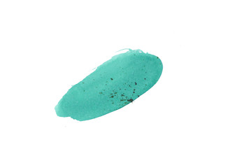 Bright watercolor blot. Yellow, red, green and blue colors.