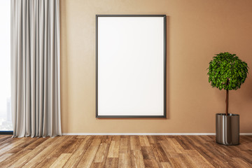 Modern room with poster