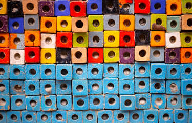 The texture of the colorful wallpaper