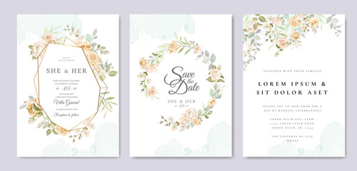 beautiful wedding invitation card template