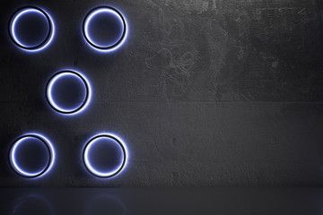 Contemporary concrete interior