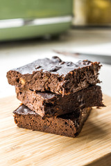 Chocolate Brownie Cake made with Carob Powder Flour.
