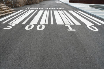 Bituminous Highway with Bar Code