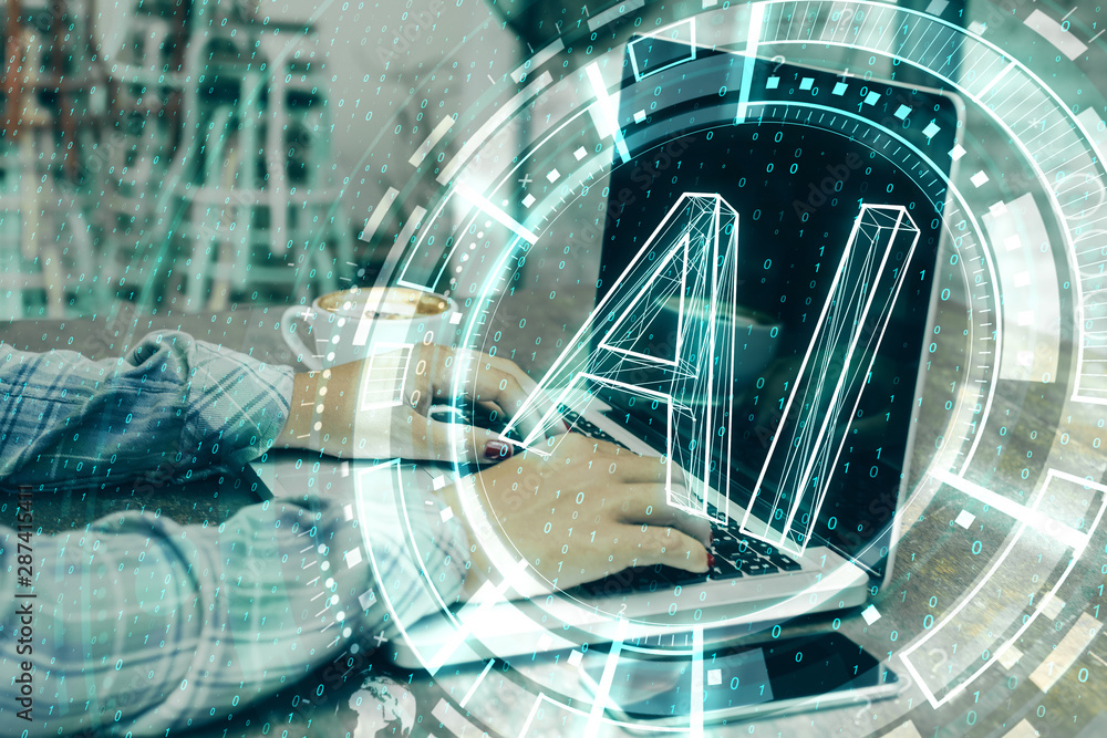 Poster artificial intelligence and innovation concept