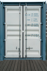 Front Close-up of Container Iron Door