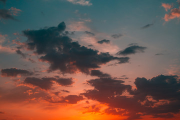 Fototapeta premium Beautiful sunset sky background