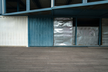 Front Close-up of Container Iron Door