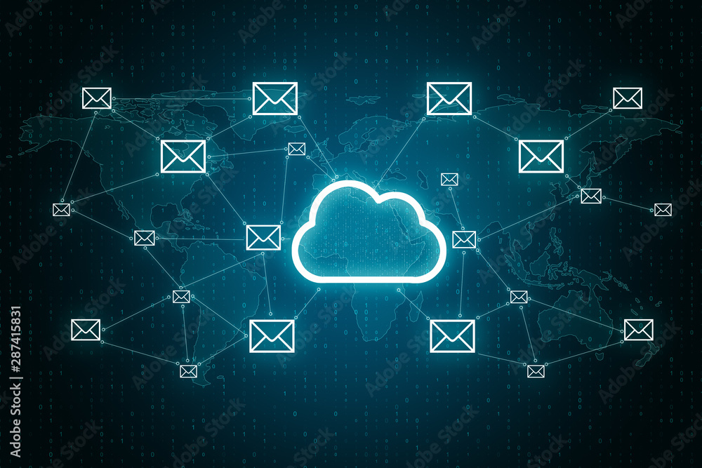 Poster Cloud computing and database concept