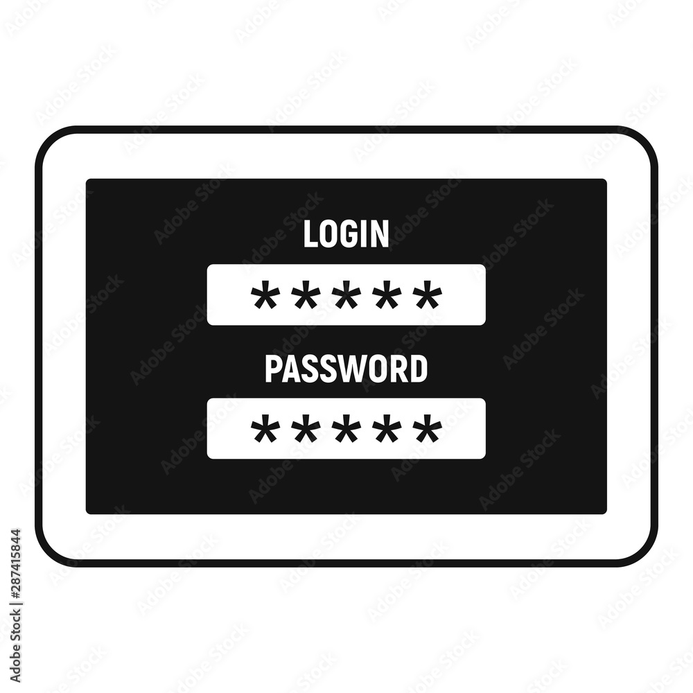 Poster web bank login icon. simple illustration of web bank login vector icon for web design isolated on wh