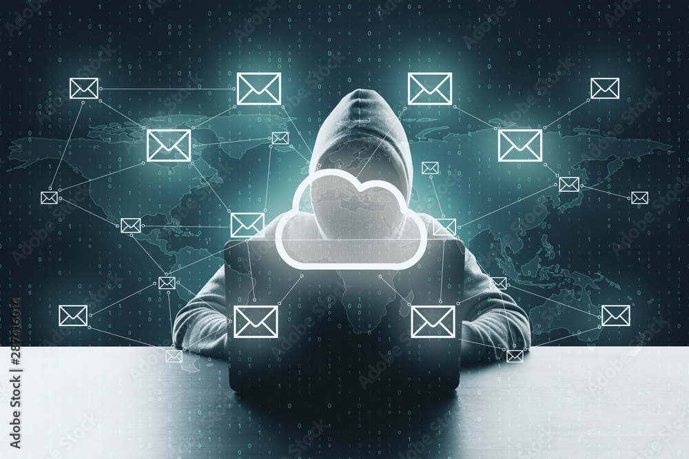Poster cloud computing and communication concept