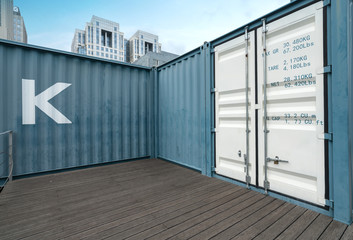 Front Close-up of Container Iron Door