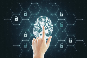 Creative digital padlock background