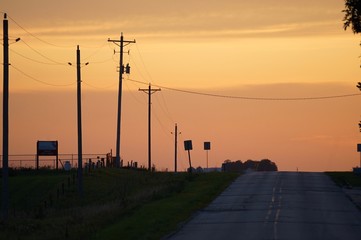 Fototapeta na wymiar Iowa Sunset