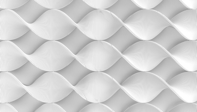 3d image rendering of white geometric twisted ribbon © tiero