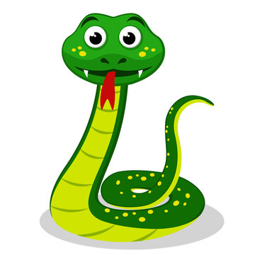 Viper smiles with his tongue sticking out on a white background. Character