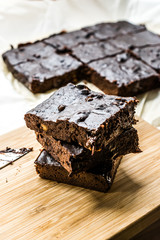 Chocolate Brownie Cake made with Carob Powder Flour.