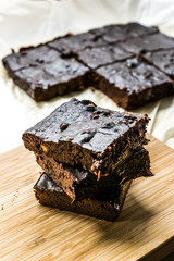 Chocolate Brownie Cake made with Carob Powder Flour.