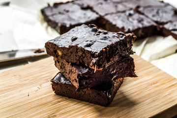 Chocolate Brownie Cake made with Carob Powder Flour.