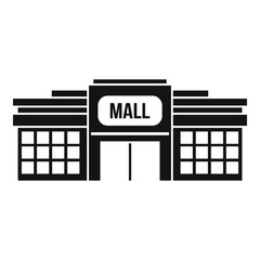 Small mall building icon. Simple illustration of small mall building vector icon for web design isolated on white background