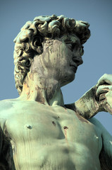 Michelangelo's David; bronze replica seen on the Piazzale Michelangelo in Florence