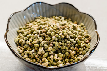 Raw Organic Dried Thyme Seeds in Ceramic Bowl / Dry Dag kekigi.