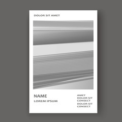 Modern technology striped abstract covers design. Neon lines background frame white grey. Trendy geometric template vector illustration for Cover Report Catalog Brochure Flyer Poster Banner Card