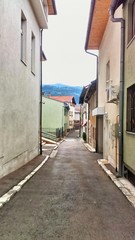Fototapeta na wymiar narrow street in old town Saraevo