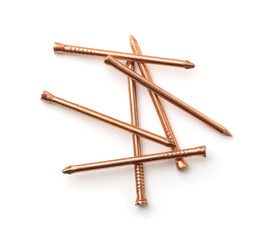 Top view of lost head copper nails