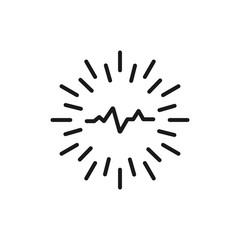 heart rate - minimal line web icon. simple vector illustration. concept for infographic, website or app.