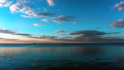 Fototapeta premium Afternoon with partly cloudy sky on the pier