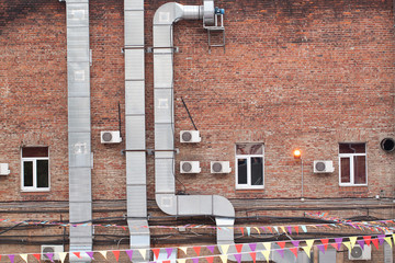 old brick building in the industrial zone
