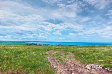 Crimea nature reserve - the road to travel. Landscape park- Kerch peninsula