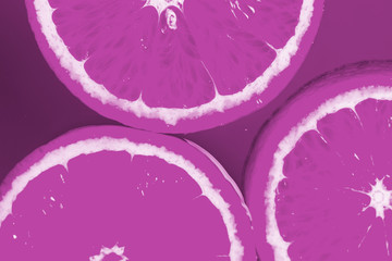 Obraz na płótnie Canvas Citrus fruit toned in crazy color