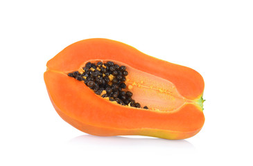papaya fruit isolated on white background