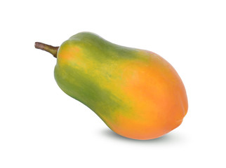 papaya fruit isolated on white background