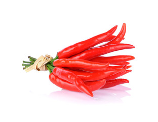 Chilli  red isolated on white background