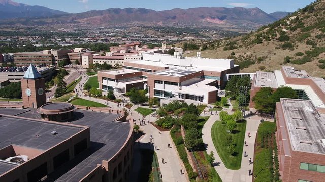 UCCS College Main Campus with Mountains